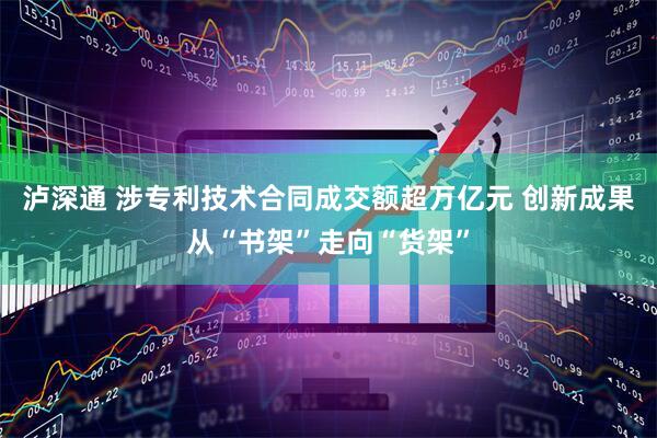 泸深通 涉专利技术合同成交额超万亿元 创新成果从“书架”走向“货架”